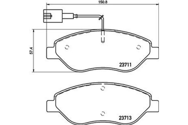 Brembo Σετ τακάκια, Δισκόφρενα - P 23 145