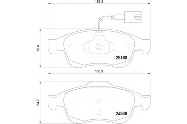 Brembo Σετ τακάκια, Δισκόφρενα - P 23 148
