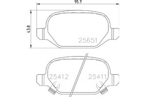 Brembo Σετ τακάκια, Δισκόφρενα - P 23 151