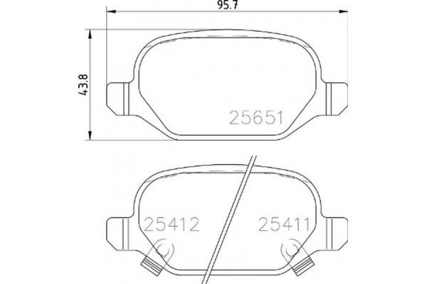 Brembo Σετ τακάκια, Δισκόφρενα - P 23 151