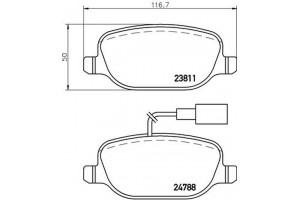 Brembo Σετ τακάκια, Δισκόφρενα - P 23 152