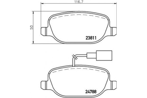 Brembo Σετ τακάκια, Δισκόφρενα - P 23 152X