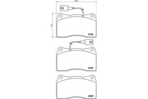 Brembo Σετ τακάκια, Δισκόφρενα - P 23 154