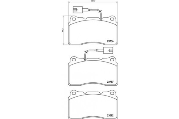 Brembo Σετ τακάκια, Δισκόφρενα - P 23 154