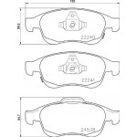 Brembo Σετ τακάκια, Δισκόφρενα - P 23 165