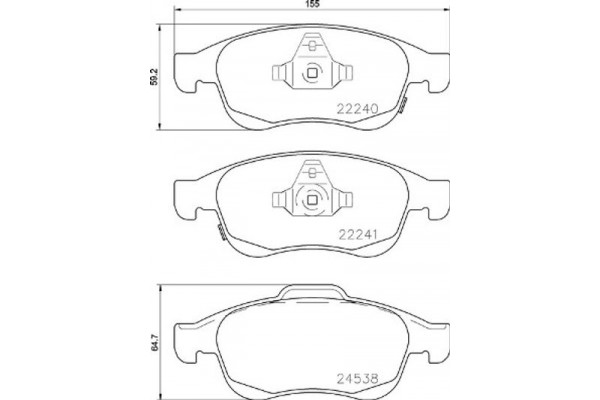 Brembo Σετ τακάκια, Δισκόφρενα - P 23 165