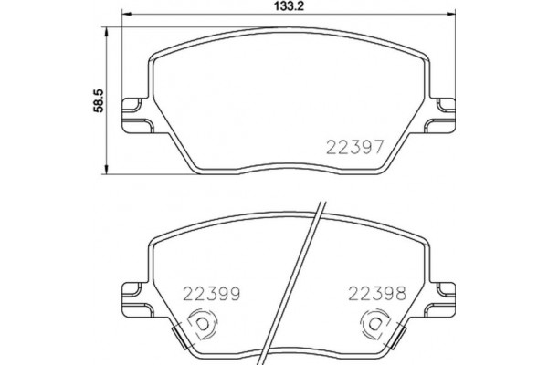 Brembo Σετ τακάκια, Δισκόφρενα - P 23 170