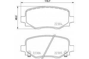 Brembo Σετ τακάκια, Δισκόφρενα - P 23 177