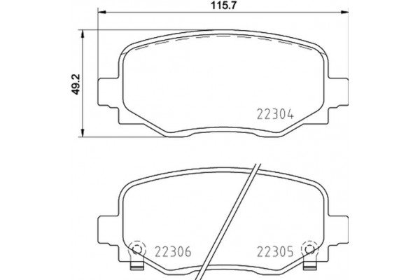 Brembo Σετ τακάκια, Δισκόφρενα - P 23 177