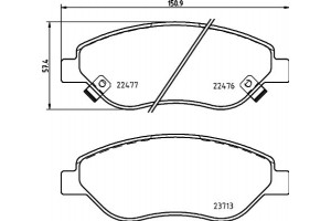Brembo Σετ τακάκια, Δισκόφρενα - P 23 178