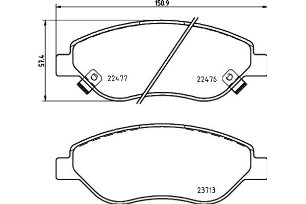 Brembo Σετ τακάκια, Δισκόφρενα - P 23 178