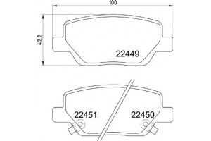 Brembo Σετ τακάκια, Δισκόφρενα - P 23 179