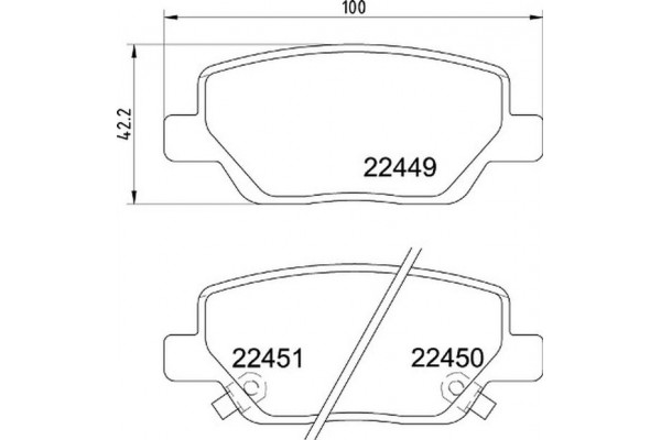 Brembo Σετ τακάκια, Δισκόφρενα - P 23 179