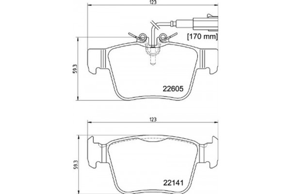 Brembo Σετ τακάκια, Δισκόφρενα - P 23 180