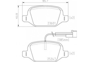Brembo Σετ τακάκια, Δισκόφρενα - P 23 181