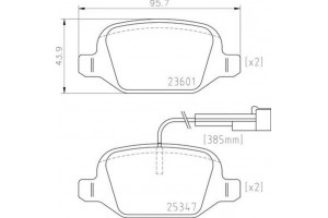 Brembo Σετ τακάκια, Δισκόφρενα - P 23 181