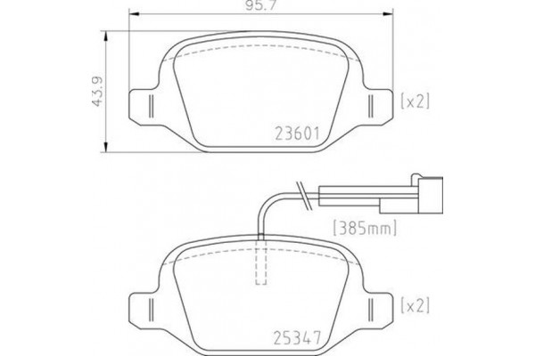 Brembo Σετ τακάκια, Δισκόφρενα - P 23 181