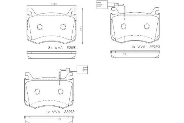 Brembo Σετ τακάκια, Δισκόφρενα - P 23 183