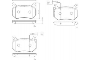 Brembo Σετ τακάκια, Δισκόφρενα - P 23 184