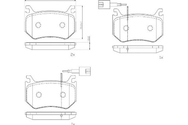 Brembo Σετ τακάκια, Δισκόφρενα - P 23 184