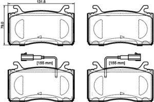 Brembo Σετ τακάκια, Δισκόφρενα - P 23 185