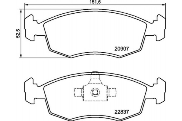 Brembo Σετ τακάκια, Δισκόφρενα - P 23 192