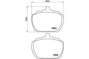 Brembo Σετ τακάκια, Δισκόφρενα - P 24 004