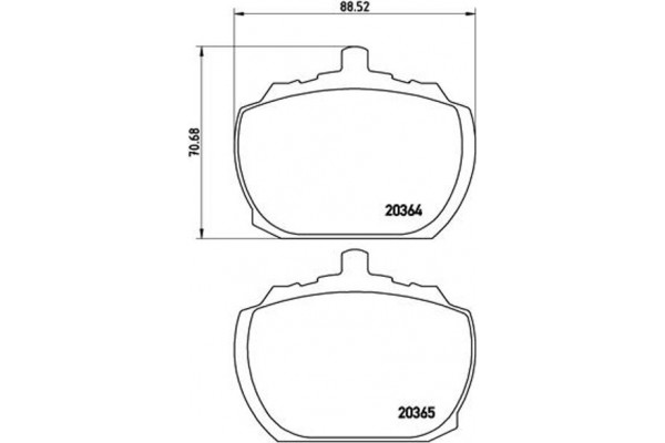 Brembo Σετ τακάκια, Δισκόφρενα - P 24 004