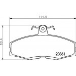 Brembo Σετ τακάκια, Δισκόφρενα - P 24 013