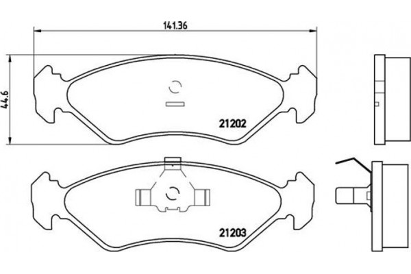 Brembo Σετ τακάκια, Δισκόφρενα - P 24 028