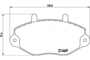 Brembo Σετ τακάκια, Δισκόφρενα - P 24 033