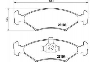 Brembo Σετ τακάκια, Δισκόφρενα - P 24 043