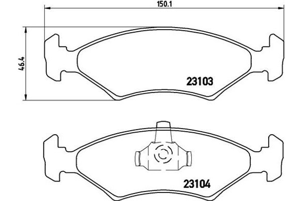 Brembo Σετ τακάκια, Δισκόφρενα - P 24 043