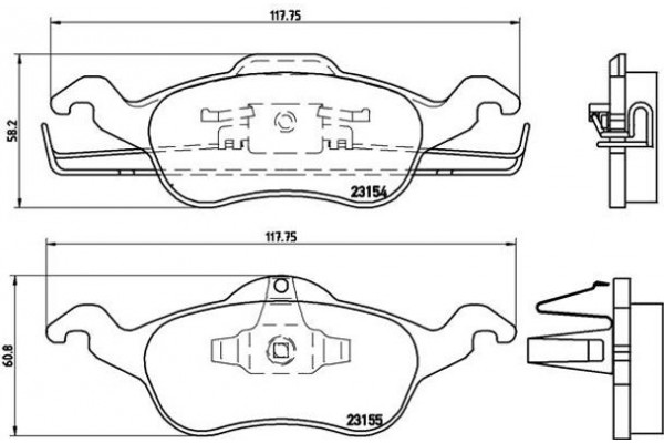 Brembo Σετ τακάκια, Δισκόφρενα - P 24 046