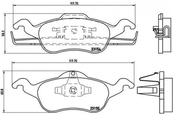 Brembo Σετ τακάκια, Δισκόφρενα - P 24 046