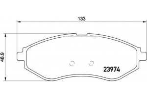 Brembo Σετ τακάκια, Δισκόφρενα - P 24 048