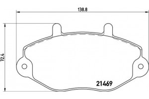 Brembo Σετ τακάκια, Δισκόφρενα - P 24 050
