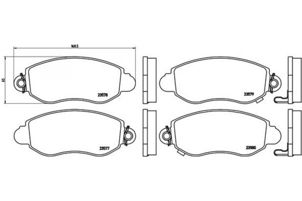 Brembo Σετ τακάκια, Δισκόφρενα - P 24 052