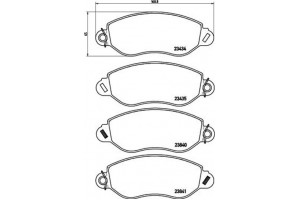 Brembo Σετ τακάκια, Δισκόφρενα - P 24 053