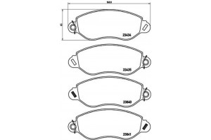 Brembo Σετ τακάκια, Δισκόφρενα - P 24 053