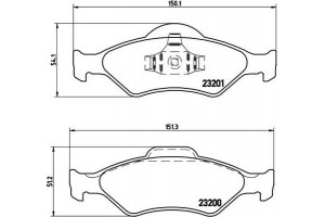 Brembo Σετ τακάκια, Δισκόφρενα - P 24 054