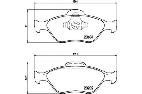 Brembo Σετ τακάκια, Δισκόφρενα - P 24 055