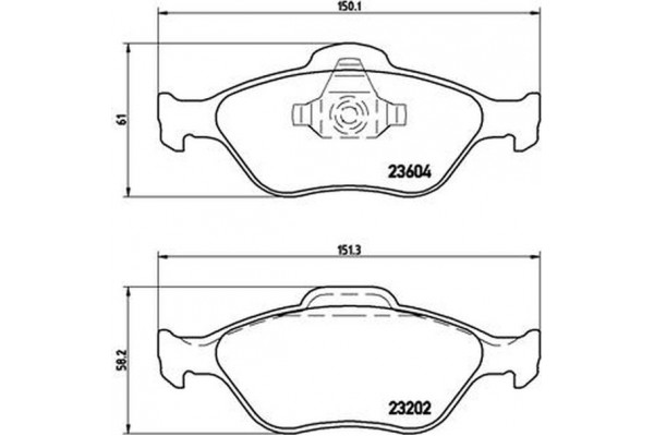 Brembo Σετ τακάκια, Δισκόφρενα - P 24 055