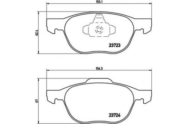 Brembo Σετ τακάκια, Δισκόφρενα - P 24 061X