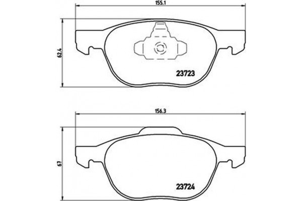 Brembo Σετ τακάκια, Δισκόφρενα - P 24 061