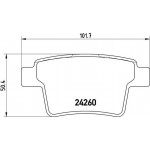 Brembo Σετ τακάκια, Δισκόφρενα - P 24 063