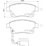 Brembo Σετ τακάκια, Δισκόφρενα - P 24 066