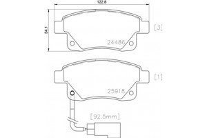 Brembo Σετ τακάκια, Δισκόφρενα - P 24 066