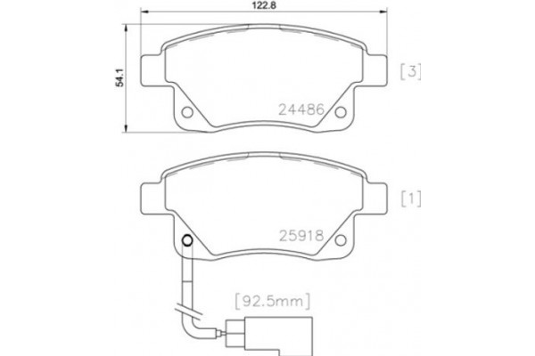 Brembo Σετ τακάκια, Δισκόφρενα - P 24 066