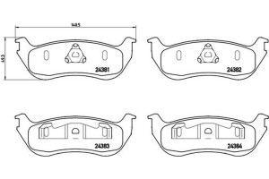 Brembo Σετ τακάκια, Δισκόφρενα - P 24 068